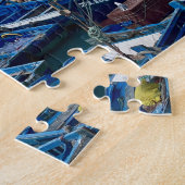 Verhedderte blaue Träume – Fischerboote von Essaou Puzzle (Seite)