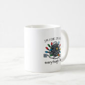 Verhedderte Weihnachtslichter Karte Kaffeetasse (VorderseiteRechts)