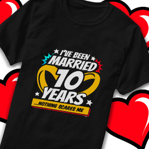 Verheiratet 10 Jahre Witziger 10. Hochzeitstag T-Shirt