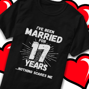 Verheiratet 17 Jahre Funny 17. Wedding Jubiläum T-Shirt