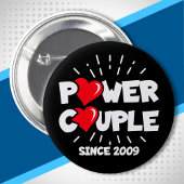 Verheiratet 2009 - Power Couple - Hochzeitstag Button