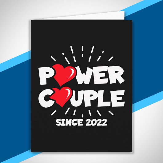 Verheiratet 2022 - Power Couple - Hochzeitstag Karte