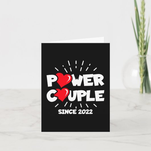 Verheiratet 2022 - Power Couple - Hochzeitstag Karte (Vorderseite)