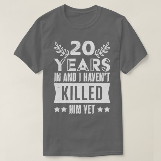Verheiratet 20 Jahre 20. Hochzeitstag T-Shirt (Design vorne)