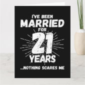 Verheiratet 21 Jahre Funny 21. Hochzeitstag Karte (Vorderseite)