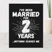 Verheiratet 2 Jahre Funny 2. Wedding Jubiläum Karte (Vorderseite)
