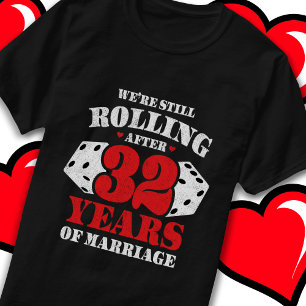Verheiratet 32 Jahre Funny 32. Wedding Jubiläum T-Shirt