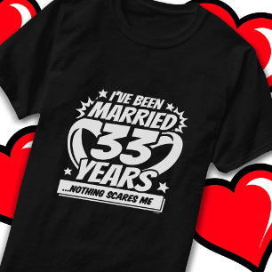 Verheiratet 33 Jahre Funny 33. Wedding Jubiläum T-Shirt