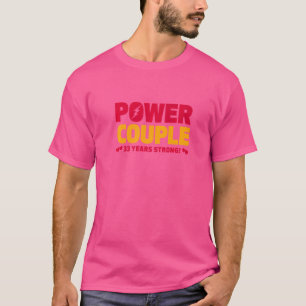 Verheiratet 33 Jahre Power 33 Jahre Geburtstag T-Shirt