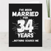 Verheiratet 34 Jahre Witziger 34. Hochzeitstag Karte (Vorderseite)