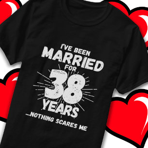 Verheiratet 38 Jahre Witziger 38. Hochzeitstag T-Shirt