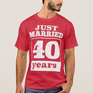 Verheiratet 40 Jahre 40. Hochzeitstag 3 T-Shirt