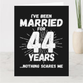 Verheiratet 44 Jahre Witziger 44. Hochzeitstag Karte (Vorderseite)