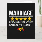 Verheiratet 45 Jahre Niedlich 45 Jahre Hochzeitsta Karte (Vorderseite)