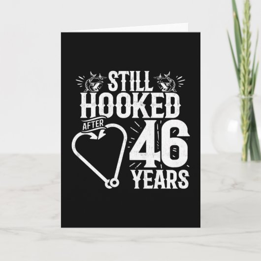 Verheiratet 46 Jahre Angeln 46 Jahre Jubiläum Karte (Vorderseite)