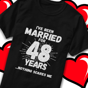 Verheiratet 48 Jahre Witziger 48. Hochzeitstag T-Shirt