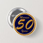 Verheiratet 50 Jahre Button (Vorne & Hinten)