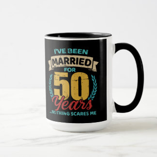 Verheiratet 50 Jahre goldener Hochzeitstag Tasse
