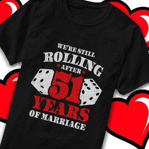 Verheiratet 51 Jahre Funny 51. Hochzeitstag T-Shirt