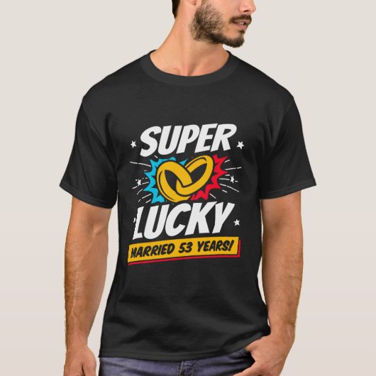 Verheiratet 53 Jahre 53. Hochzeitstag T-Shirt (Vorderseite)