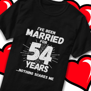 Verheiratet 54 Jahre Funny 54. Hochzeitstag T-Shirt