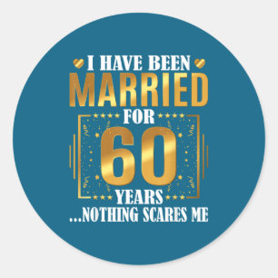 Verheiratet 60 60. Hochzeitstag Runder Aufkleber