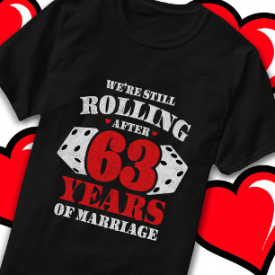 Verheiratet 63 Jahre Funny 63. Wedding Jubiläum T-Shirt