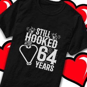 Verheiratet 64 Jahre Angeln 64 Jahre Jubiläum T-Shirt