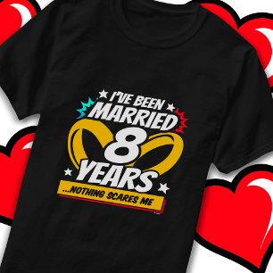 Verheiratet 8 Jahre Funny 8. Hochzeitstag T-Shirt