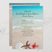 Verheiratet am Meer Kurz Beach Zeremonie Programm (Vorne/Hinten)