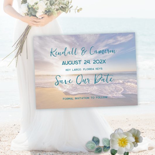 Verheiratet am Strand von Sunrise Save The Date