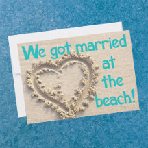 Verheiratet an der Beach Wedding Party Einladung