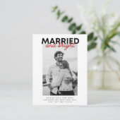 Verheiratet Bright Christmas Neuverheiratetes Foto Feiertagskarte (Stehend Vorderseite)