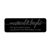 Verheiratet Bright | Modern Black Script Address (Vorne)
