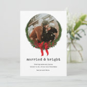 Verheiratet Bright Newlyly First Christmas Feiertagskarte (Stehend Vorderseite)