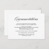 Verheiratet | Buchungskarte Begleitkarte (Vorne/Hinten)