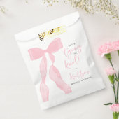 Verheiratet Elegante rosa Schleife Brautparty Geschenktütchen (Versiegelt)