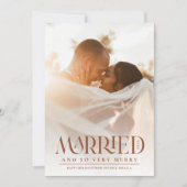 Verheiratet Elegante Terracotta Foto Weihnachten (Vorderseite)