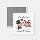 Verheiratet endlich Cartoon Magnet (Vorderseite/Rückseite)
