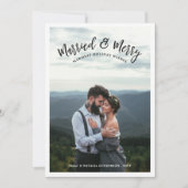 Verheiratet & froh Moderne Weihnachten Foto Schwar (Vorderseite)