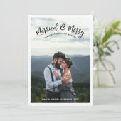 Verheiratet & froh Moderne Weihnachten Foto Schwar (Stehend Vorderseite)