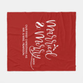 Verheiratet & froh Unser erstes Weihnachten Verhei Fleecedecke (Vorderseite (Horizontal))