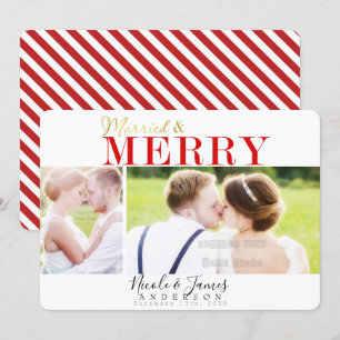 Verheiratet & froh Weihnachten 2 Fotos Foto Einladung