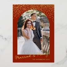 Verheiratet & Frohe Weihnachten Foto Arch Rahmen R