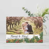 Verheiratet frohe Weihnachten Neu verheiratet Hori (Stehend Vorderseite)