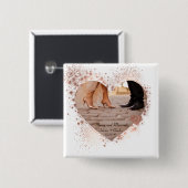 Verheiratet & Fröhlich Roségold Funkelnde Lichter Button (Vorne & Hinten)