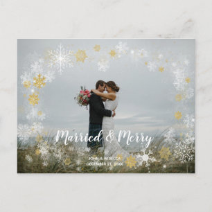 verheiratet & fröhlich Weihnachten Foto Postkarte