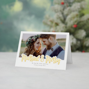 Verheiratet & Fröhliche Hochzeitsfoto-Echt