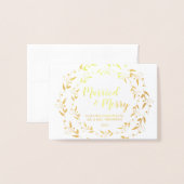 Verheiratet fröhliches erstes Weihnachtsfest Weihn Folienkarte (Vorderseite mit Umschlag)