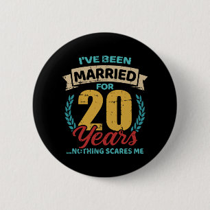Verheiratet für 20 Jahre 20. Hochzeitstag Button